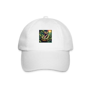 Python Schlange - Baseballkappe - Weiß/Weiß - Vorne