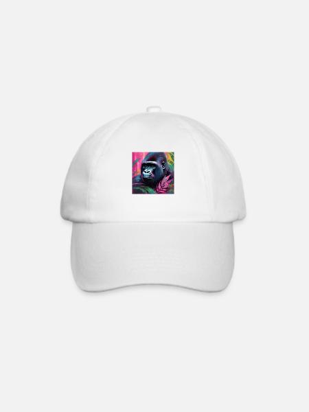Gorilla - Baseballkappe - Weiß/Weiß