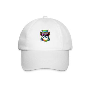 Cooler lustiger Gamer Pinguin - Baseballkappe - Weiß/Weiß - Vorne