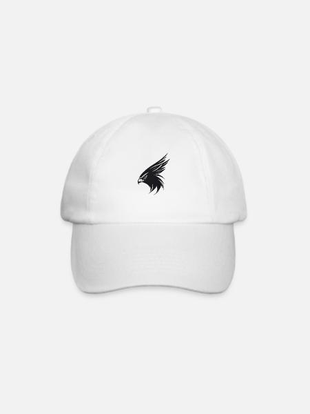 Adler Greifvogel Kopf - Baseballkappe - Weiß/Weiß