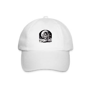 Manga Astronaut Mädchen - Baseballkappe - Weiß/Weiß - Vorne