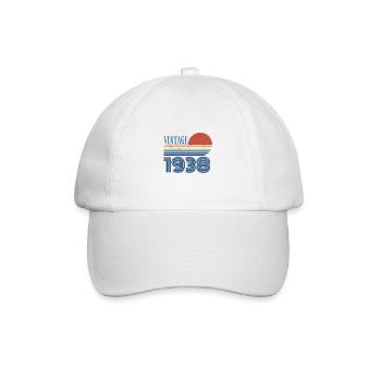 Jahrgang 1938 - Baseballkappe - Weiß/Weiß - Vorne