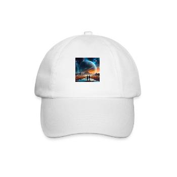 Außerirdisches Glühwürmchen 24974 - Baseballkappe - Weiß/Weiß - Vorne
