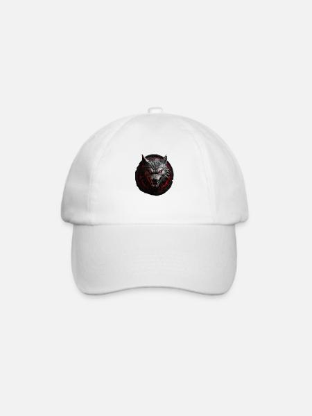 Teufels Wolf - Baseballkappe - Weiß/Weiß