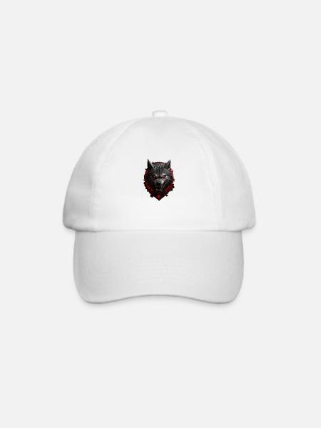 Teufels Wolf - Baseballkappe - Weiß/Weiß