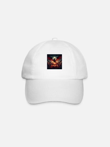 Heavy Metal Drache - Baseballkappe - Weiß/Weiß
