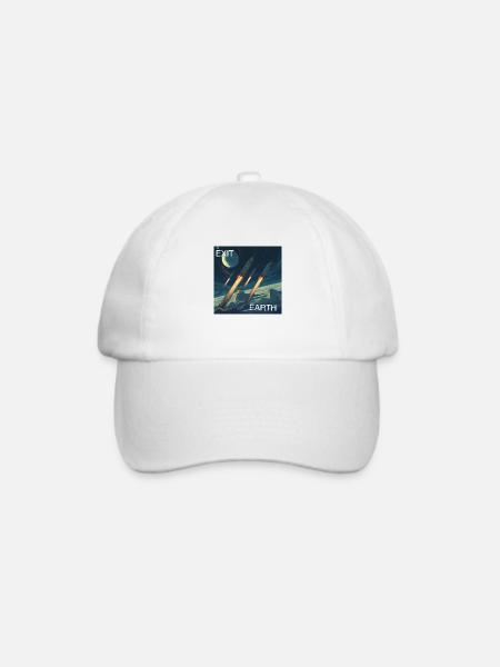 Exit Earth - Baseballkappe - Weiß/Weiß