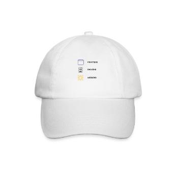 Für jeden Full-Stack Entwickler - Baseballkappe - Weiß/Weiß - Vorne