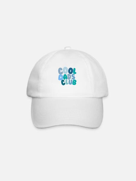 Cool Dads Club Blau - Baseballkappe - Weiß/Weiß