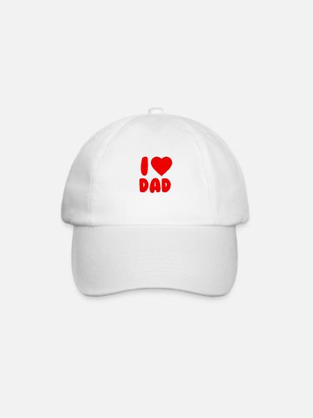 I love Dad - Baseballkappe - Weiß/Weiß