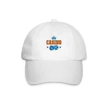 casino würfel - Baseballkappe - Weiß/Weiß - Vorne