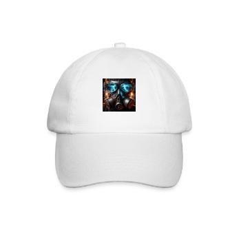 Gasmaske - Baseballkappe - Weiß/Weiß - Vorne