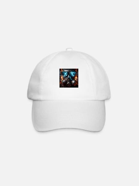 Gasmaske - Baseballkappe - Weiß/Weiß