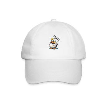 Gummiente / Badeente / Wasser / Badewanne - Baseballkappe - Weiß/Weiß - Vorne