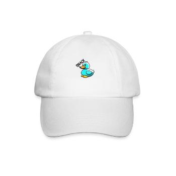 Gummiente / Badeente / Wasser / Badewanne - Baseballkappe - Weiß/Weiß - Vorne