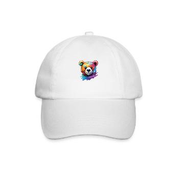Teddybär / Kuscheltier / Stofftier / Geschenkidee - Baseballkappe - Weiß/Weiß - Vorne