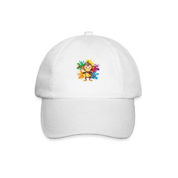 Jungle Junior: Verspieltes Affenabenteuer - Baseballkappe - Weiß/Weiß - Vorne