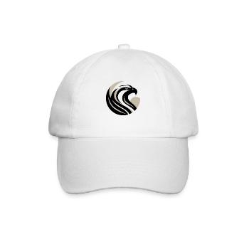 Stilisierter Adlerkopf - Baseballkappe - Weiß/Weiß - Vorne