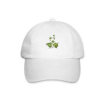 Efeu (Hedera helix) - Baseballkappe - Weiß/Weiß - Vorne