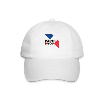 Paris Ich liebe dich - Baseballkappe - Weiß/Weiß - Vorne