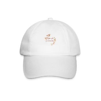 Brautteam Krone Boho Blumen - Baseballkappe - Weiß/Weiß - Vorne