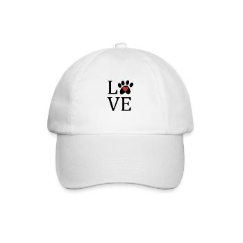 Ich liebe Tiere! - Baseballkappe - Weiß/Weiß - Vorne