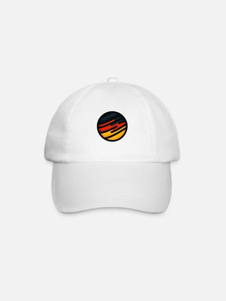 Deutschland Emblem EM WM - Baseballkappe - Weiß/Weiß