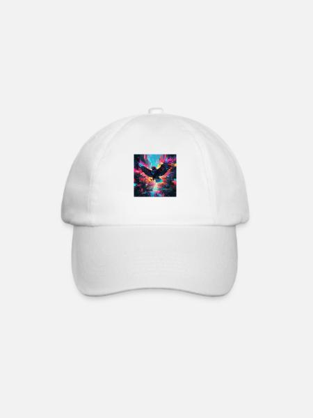 Neon Falke - Baseballkappe - Weiß/Weiß