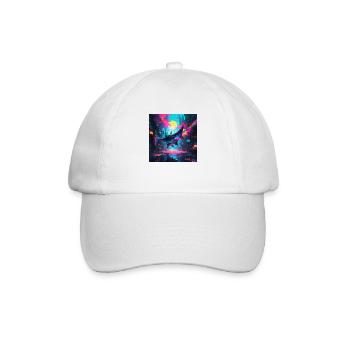 Neon Manta - Baseballkappe - Weiß/Weiß - Vorne