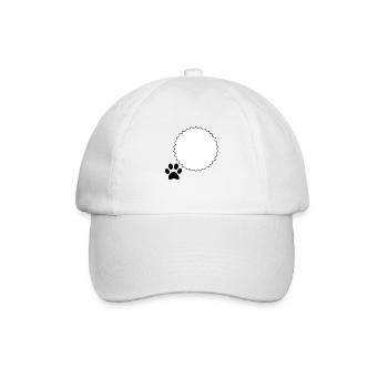 Vorlage Sonnen rahmen Pfotenabdruck Design - Baseballkappe - Weiß/Weiß - Vorne