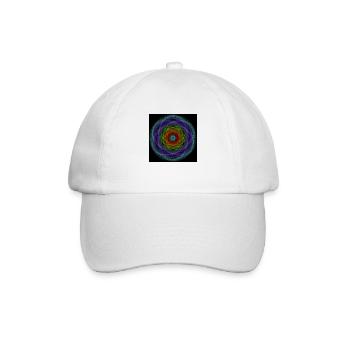 Hypnotischer Regenbogen - Baseballkappe - Weiß/Weiß - Vorne