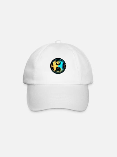 Yin-Yang-Harmonie - Baseballkappe - Weiß/Weiß