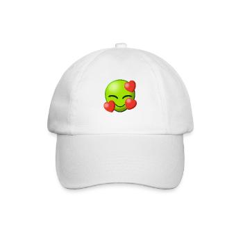 Alien Love Liebe Aliens Heart Herz Außerirdisch I - Baseballkappe - Weiß/Weiß - Vorne