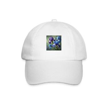 Ästhetische Iris Blumen - Baseballkappe - Weiß/Weiß - Vorne