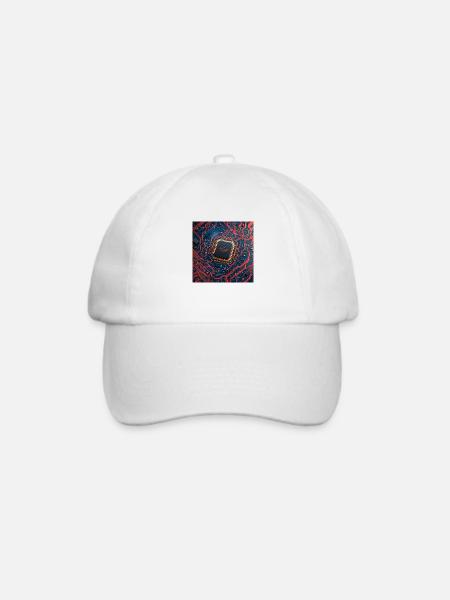 Microchip Red - Baseballkappe - Weiß/Weiß