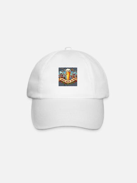 MAKE BEER NO WAR - Baseballkappe - Weiß/Weiß
