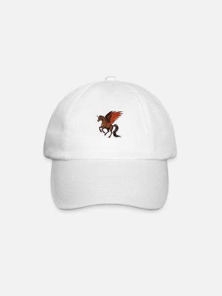 Kampfbereites Dämonenpferd - Baseballkappe - Weiß/Weiß