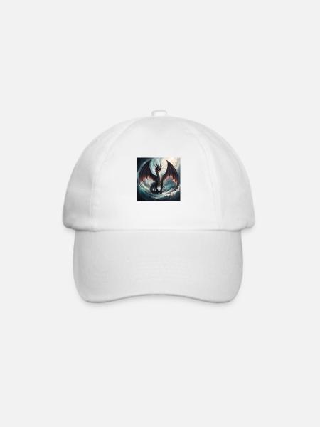 Majestätischer Drache - Baseballkappe - Weiß/Weiß