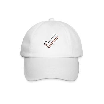 Haken dran zweifarbig - Baseballkappe - Weiß/Weiß - Vorne