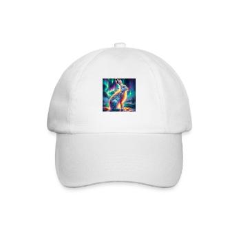 Schneehase Aurora Borealis - Baseballkappe - Weiß/Weiß - Vorne