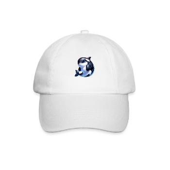 Orca Wal - Baseballkappe - Weiß/Weiß - Vorne