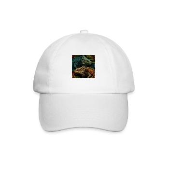 Leguan-Duo - Baseballkappe - Weiß/Weiß - Vorne