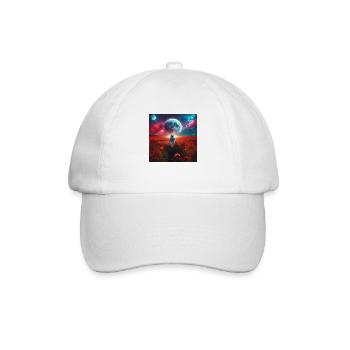 Walking astronaut - Baseballkappe - Weiß/Weiß - Vorne