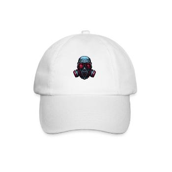Gasmaske - Baseballkappe - Weiß/Weiß - Vorne