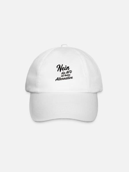 NEIN DIE AFD IST KEINE ALTERNATIVE - Baseballkappe - Weiß/Weiß