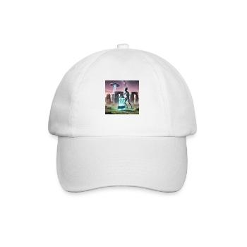 Alien baut Stonehenge - Baseballkappe - Weiß/Weiß - Vorne