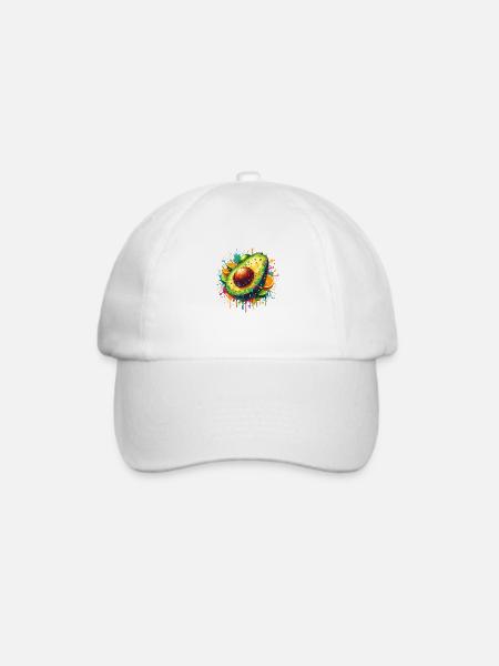 Avocado- und Zitrusfarbe zum Gießen - Baseballkappe - Weiß/Weiß