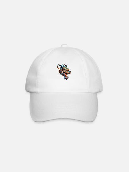 Drachen - Baseballkappe - Weiß/Weiß