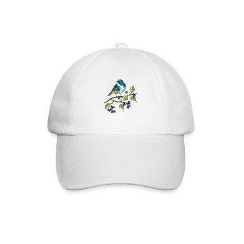 Bunter Vogel - Baseballkappe - Weiß/Weiß - Vorne