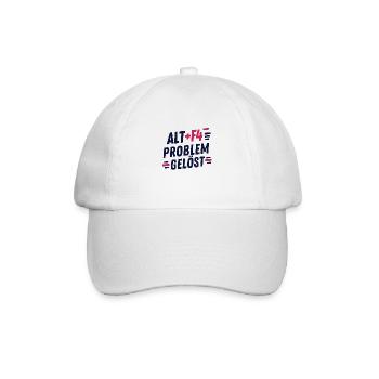 ALT F4 PROBLEM SOLVED - Baseballkappe - Weiß/Weiß - Vorne